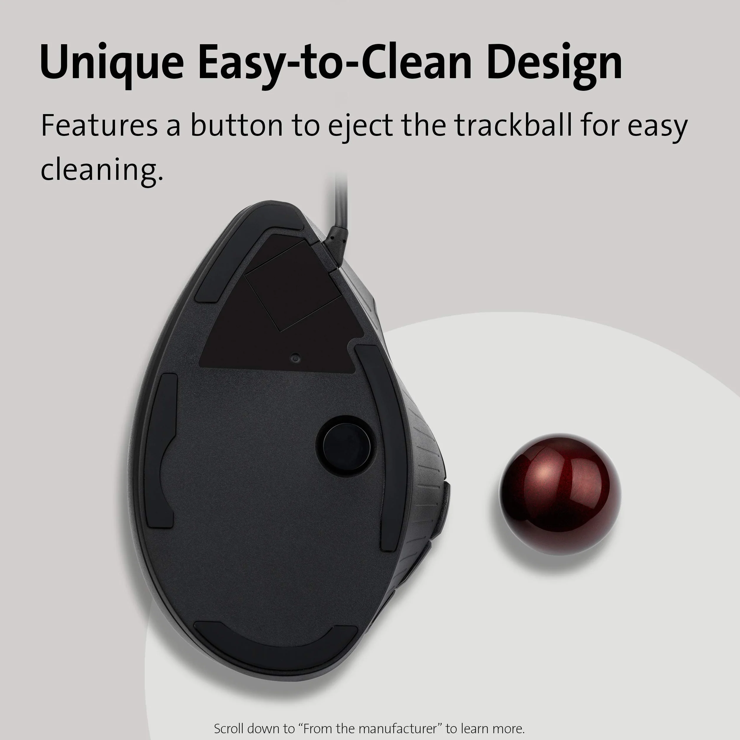Kensington Pro Fit Ergo Trackball przewodowy K75256WW