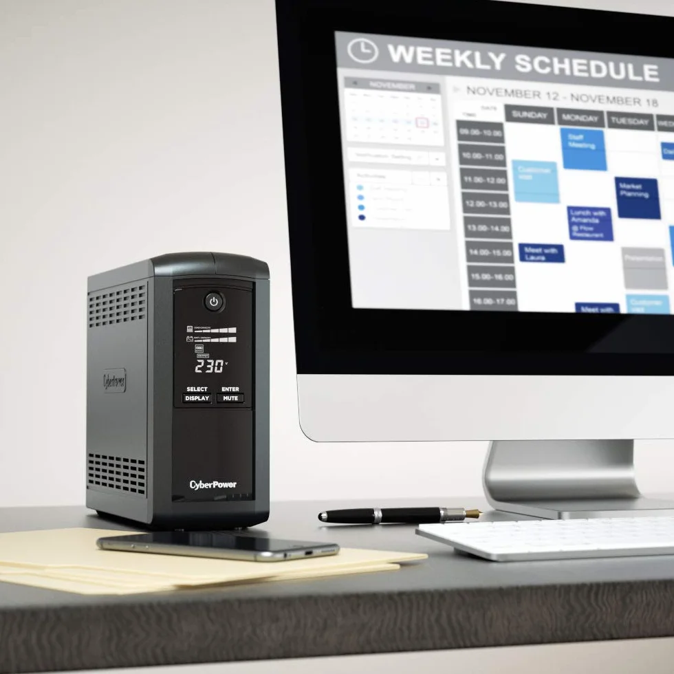 CyberPower VP1000EILCD Technologia line-interactive zasilacz UPS 1000 VA 550 W 6 Wyjścia AC