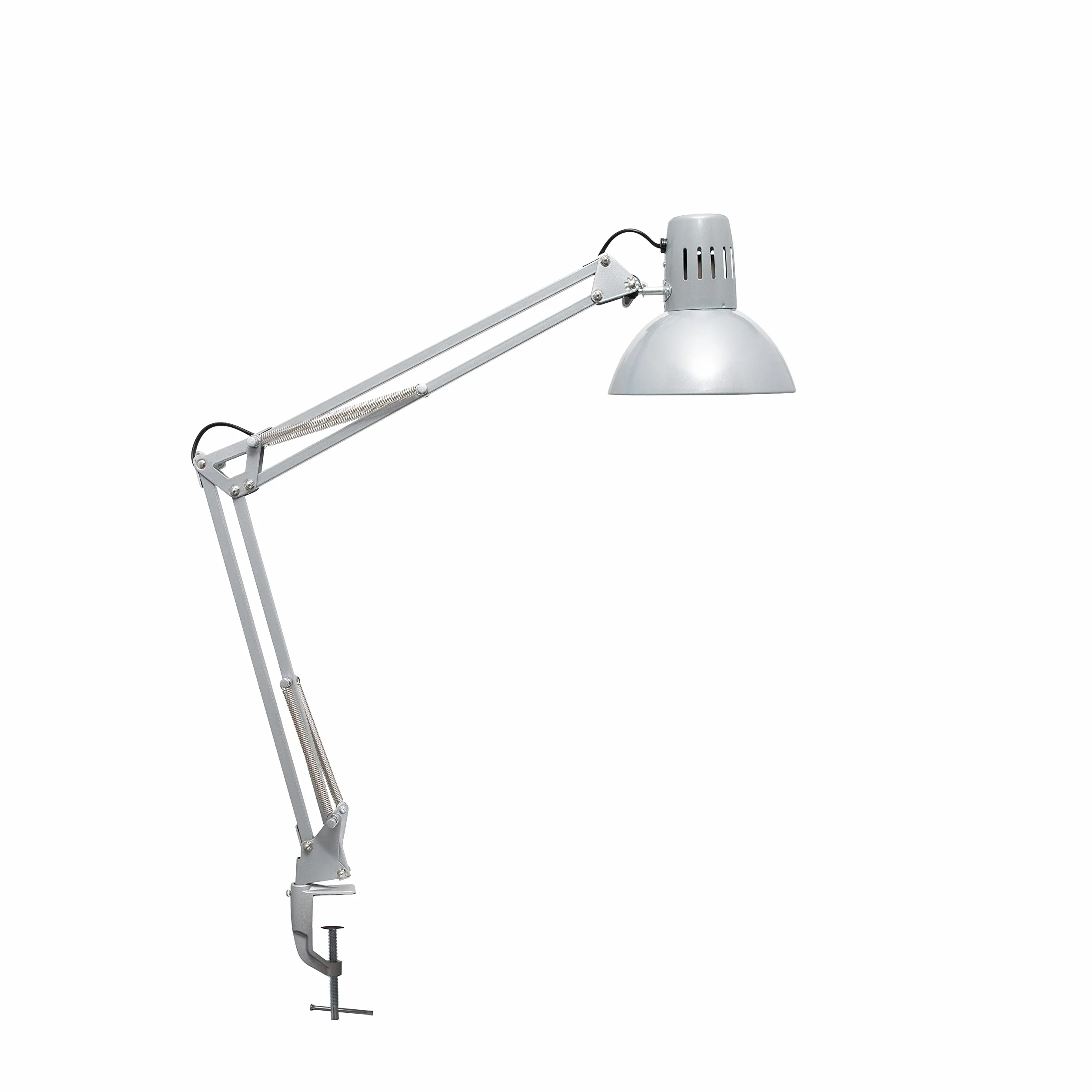 MAUL Lampa Biurkowa MAULstudy Regulowana Lampa Zaciskowa z Ramieniem Przegubowym do Biura i Biurka Elegancka Lampa Biurkowa Led z Metalu Ekskluzywne Żarówki Led Srebrna