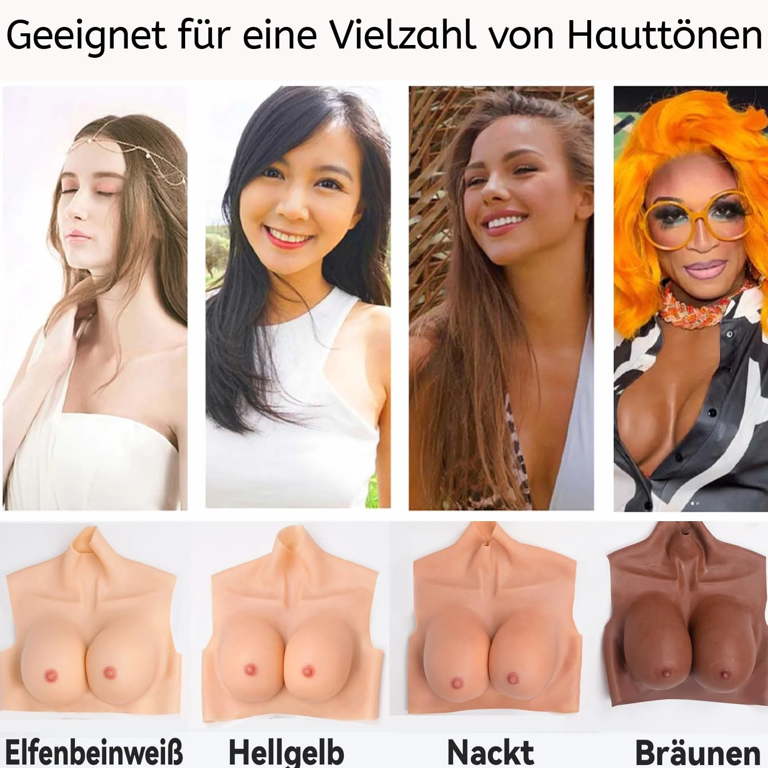 Silikonowy kształt piersi, realistyczne kształty piersi, proteza piersi, sztuczna klatka piersiowa, dla osób transpłciowych, Cosplay, miseczki B-Z