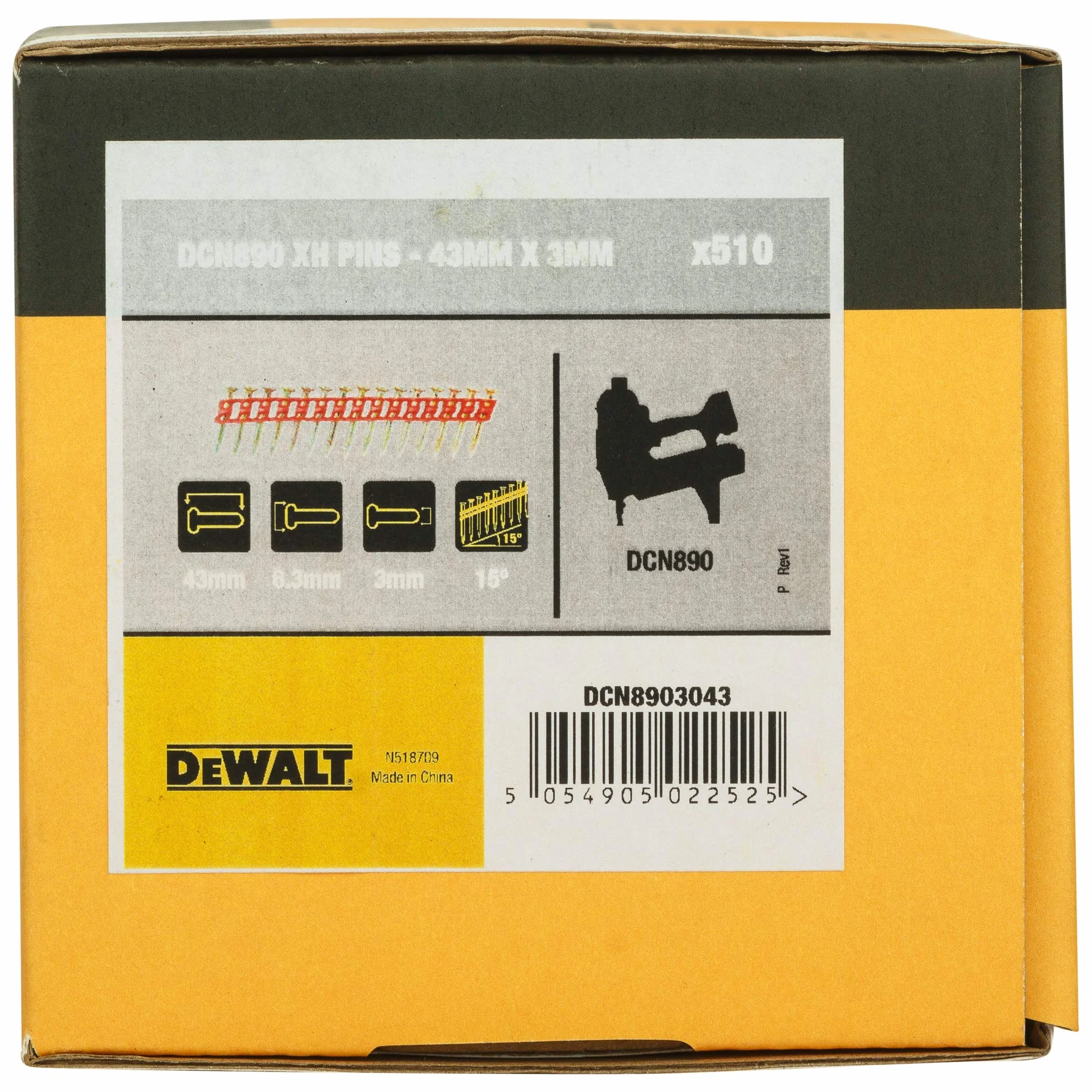 DEWALT Funkcjonalny Clavos do dcn890 - liga metal (xd) (3.0mm x 43mm) dla profesjonalistów i majsterkowiczów do pracy profesjonalnej 3.0mm 43mm