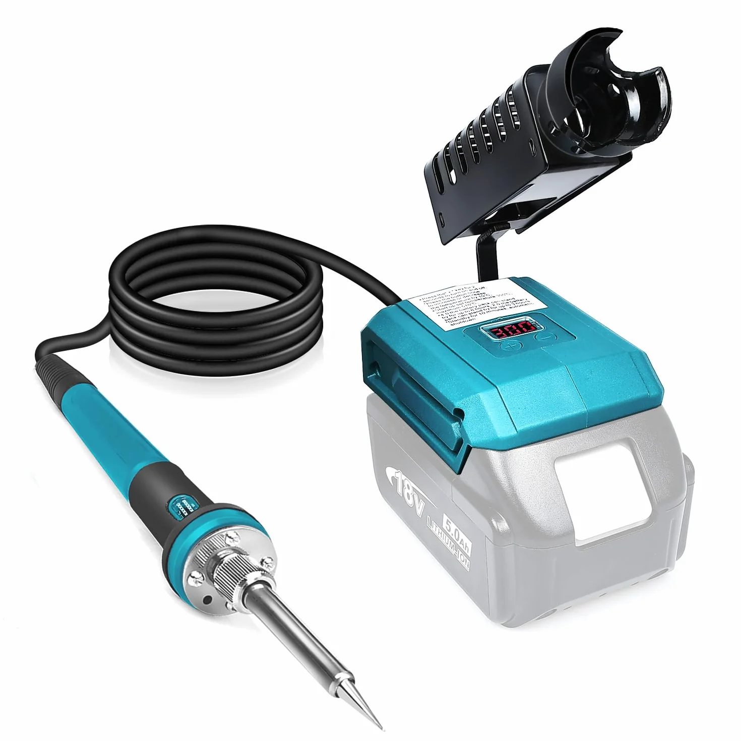 Bezprzewodowa stacja lutownicza do baterii Makita 18V LXT, przenośna elektryczna lutownica 60 W do Makita BL1850, BL1860, BL1830 do majsterkowania, naprawy urządzeń, spawania drutu (bateria nie jest