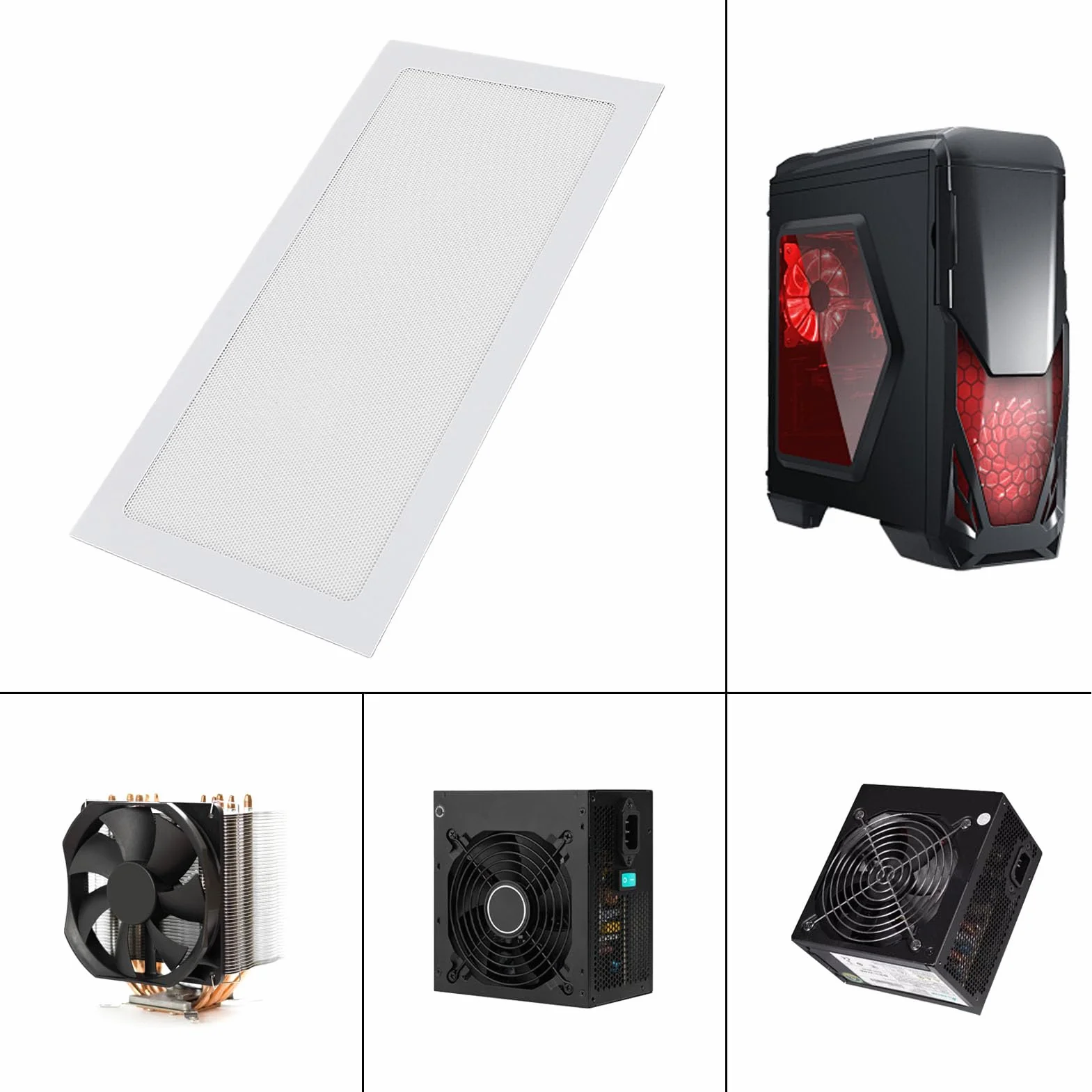 Filtr Przeciwpyłowy PC 140x280 mm, Siatka Magnetyczna z PVC, Obudowa DIY