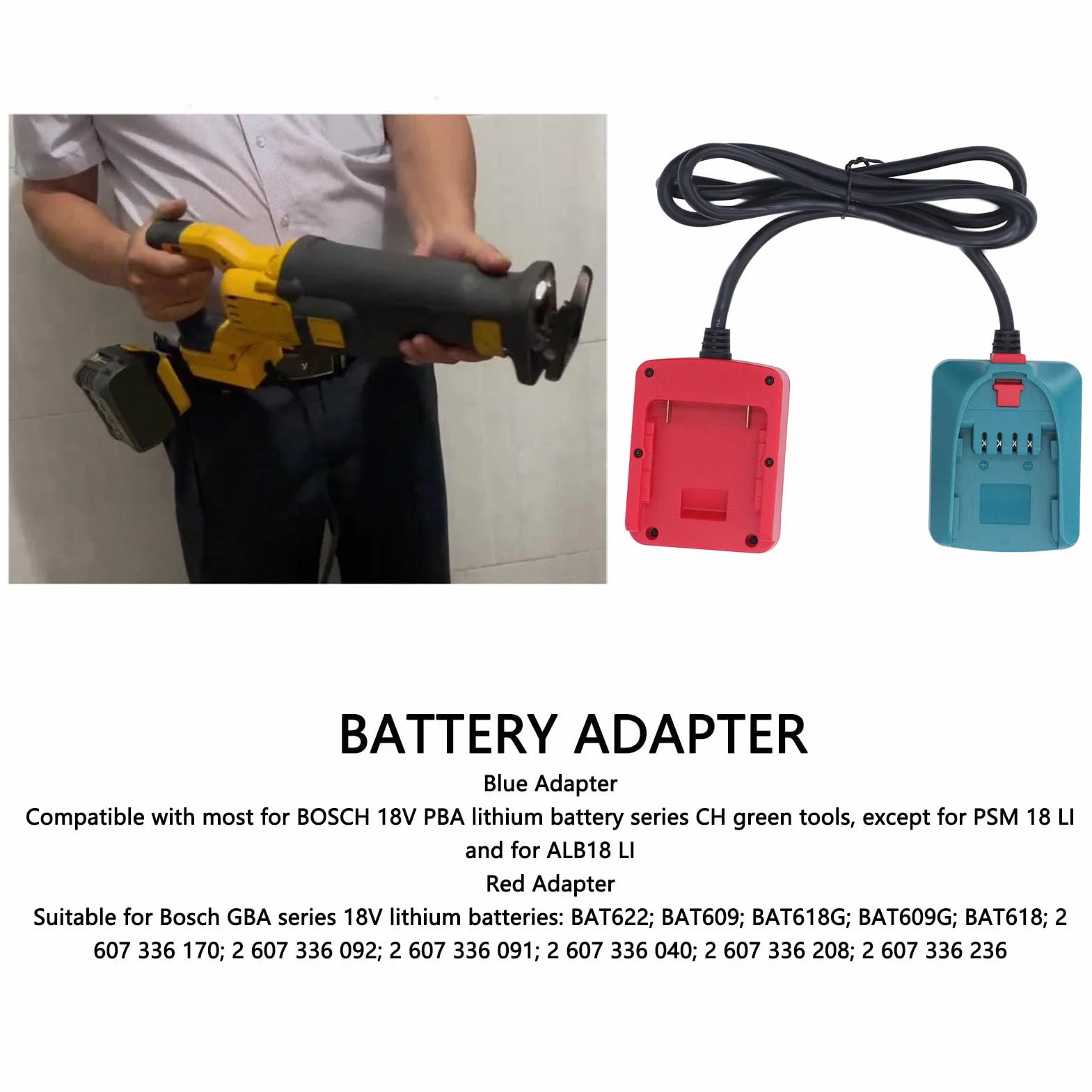Adapter Przedłużacza Baterii TICFOX Zmniejsz Wagę 18 V Do Adaptera Baterii Litowych Serii GBa Do Elektronarzędzi BOSCH PBa