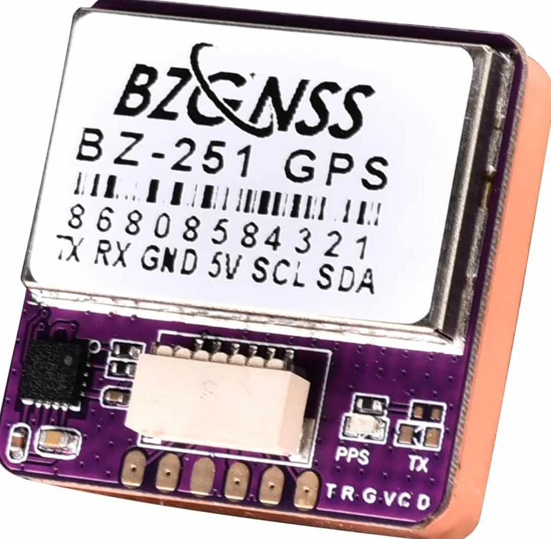 BZ-251 Moduł GPS FPV – M10 GPS z podwójnym protokołem do dronów FPV, wyścigowych, dalekiego zasięgu, zgodny z kontrolerami F405/F722 od SpeedyBee
