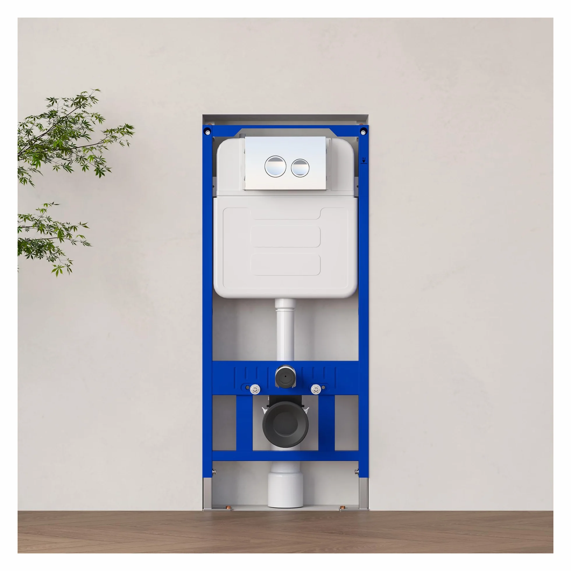 MEJE # MZE014P spłuczka podtynkowa z płytą sterującą Dual-Flush, biała (kompatybilna z inteligentną toaletą wiszącą na ścianie #MZE014P)