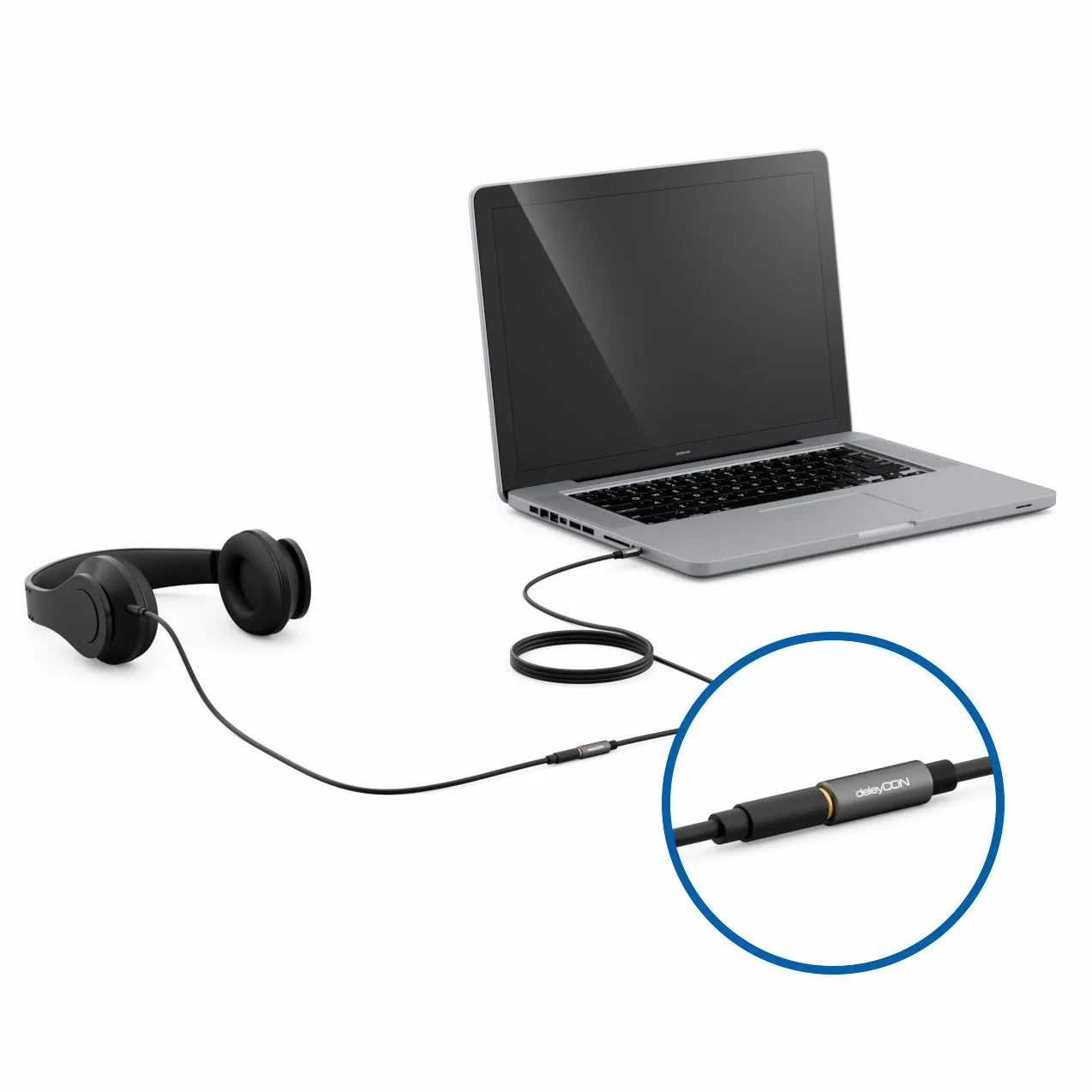 deleyCON 1m Kabel Audio Stereo AUX Klinke Przedłużacz 3,5mm Przewód Audio Przedłużenie Metalowe Wtyki Telefon Smartfon Tablet Słuchawki HiFi Odbiornik (Extra Cienki & Elastyczny)