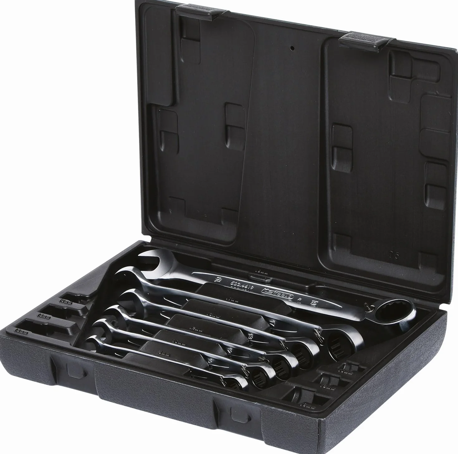 KS Tools 503.4646 GEAR+Zest kluczy plasko-oczk z grzechot. przelacz, 6-szt, na zawieszkach
