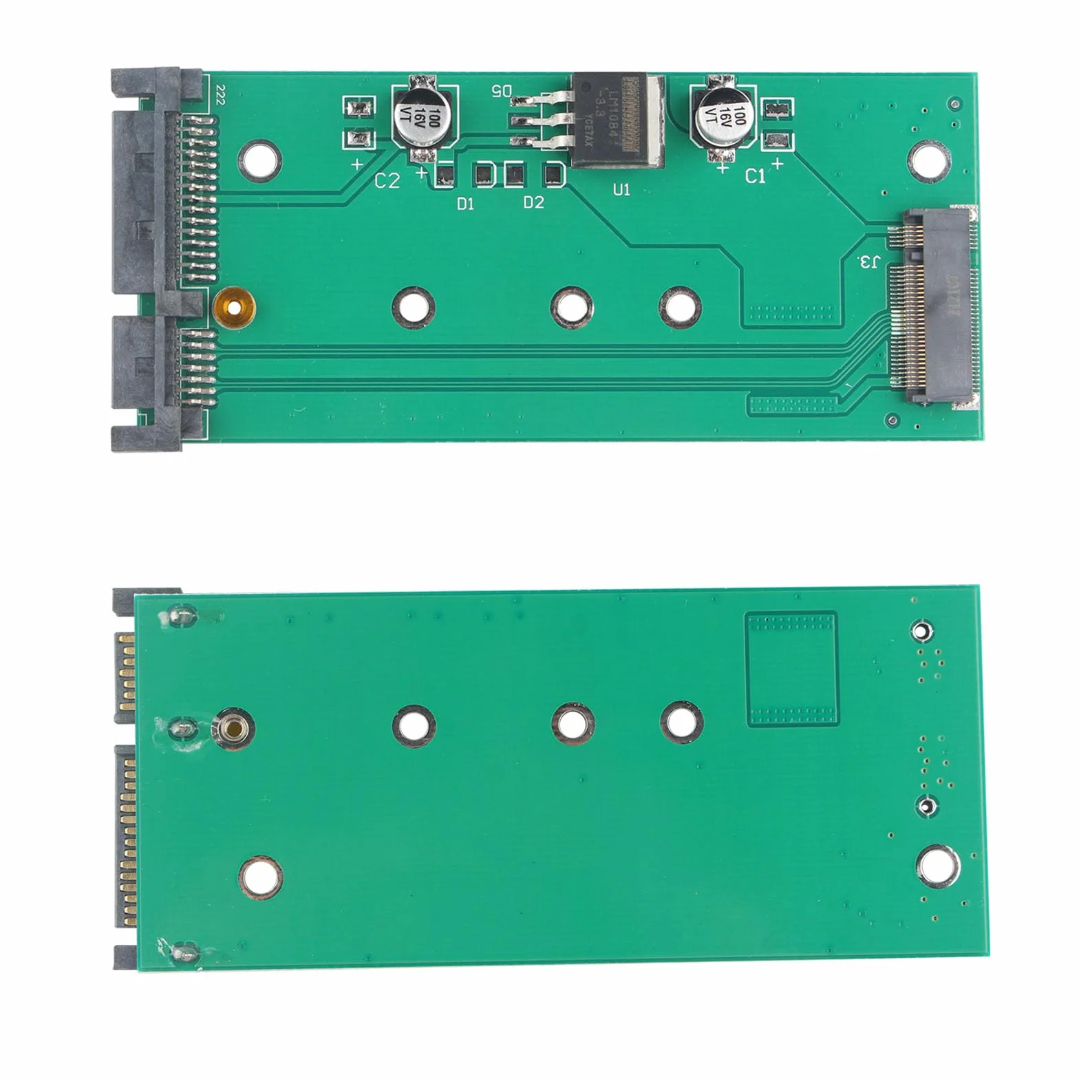 Karta adaptera M.2 NGFF na SATA III 22-pinowa konwerter dysku twardego do 2280/2260/2242/2230 6 Gb/s
