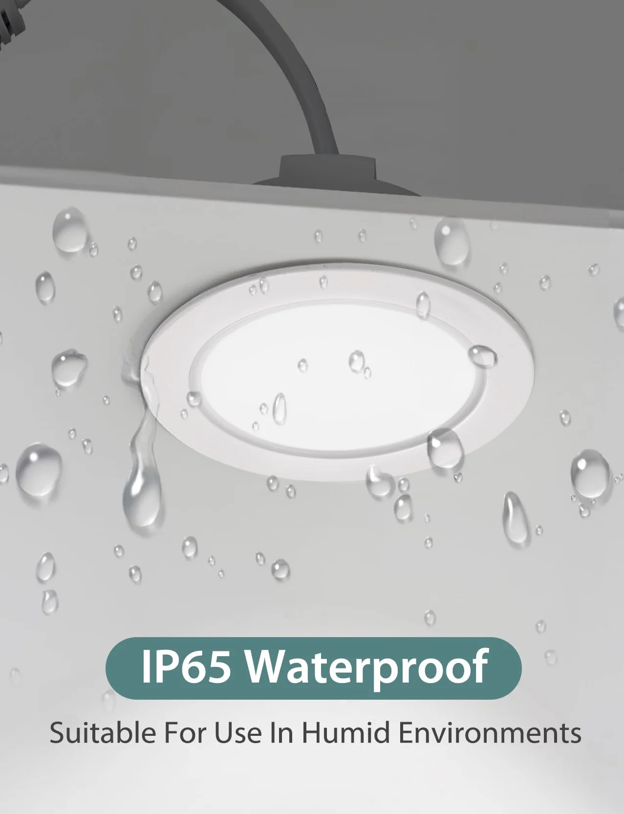 Aigostar LED Downlight sufitowy wpuszczany 4,8 W IP65 wodoodporny, Bull's Eyes 4000 K światło naturalne, bardzo płaski LED Downlight łazienkowy biały, ø87*H35 mm, 3 sztuki