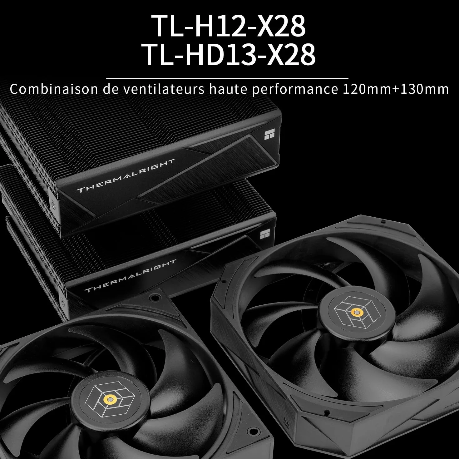 Thermalright Royal Pretor 130 Black chłodziarka powietrzna CPU, komputerowa chłodnica z podwójną wieżą, 6 rurek ciepła, chłodzenie CPU, wentylator Dual-PWM, wysokowydajna chłodnica PC, do AM4/AM5
