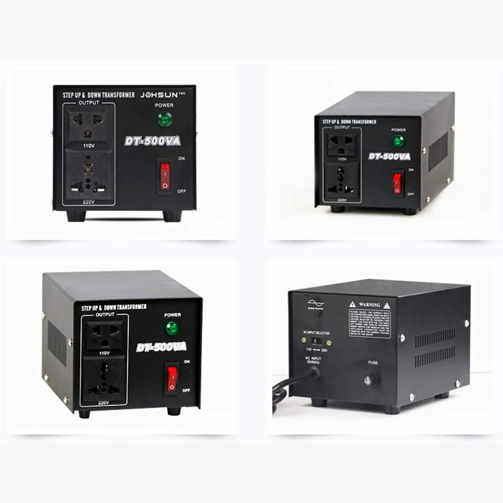 Konwerter napięcia 500 VA USA transformator pierścieniowy 220 V na 110 V Step Up & Step Down Voltage Converter 500 W