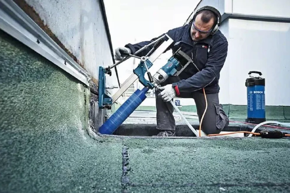 Bosch Professional: stojak wiertarski GCR 180 (Ø wiercenia 180 mm, skok wiertła 514 mm, opakowanie kartonowe)