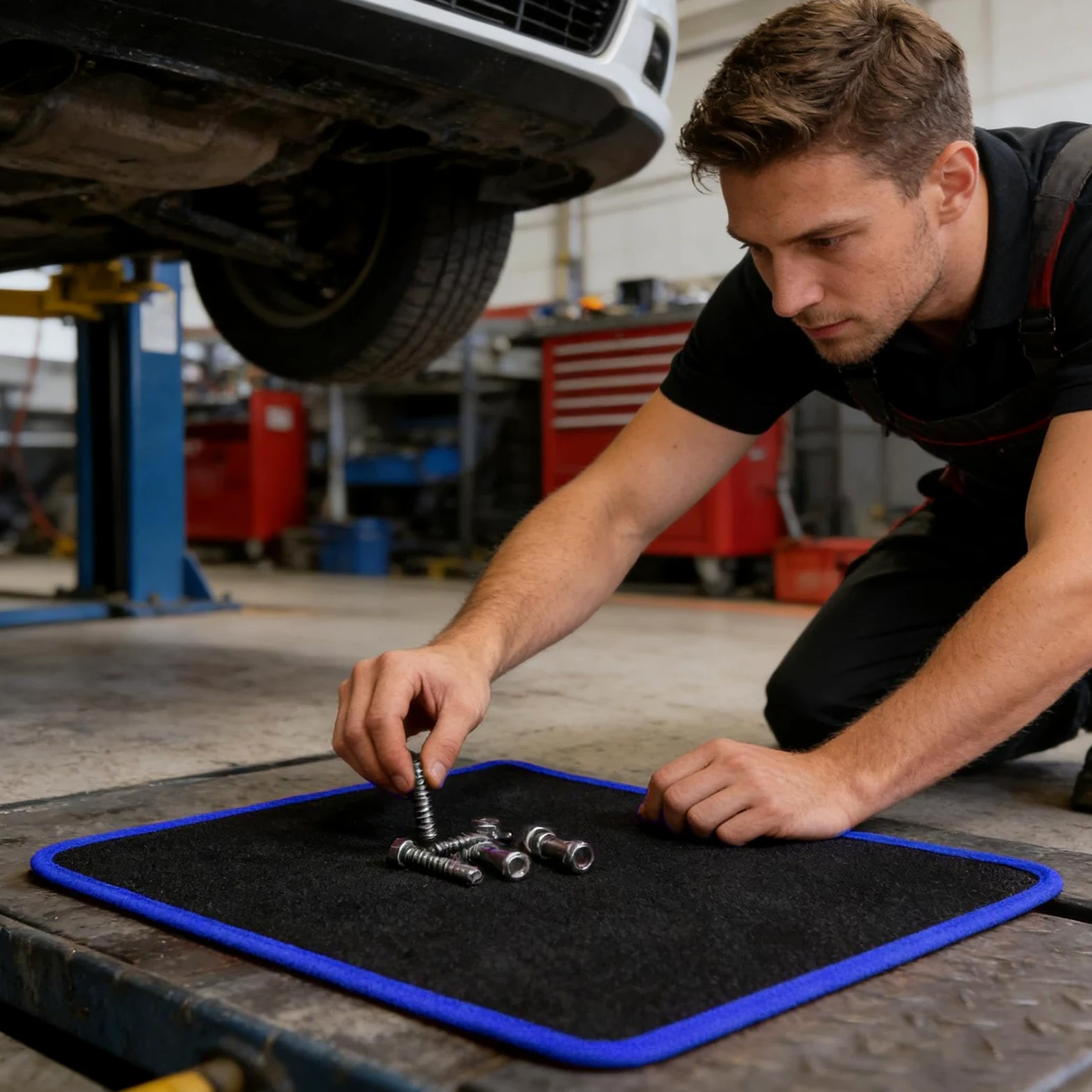 Magnetyczna Mata Na Narzędzia Dla Mechaników Organizer Na 3 Sztuki | Elastyczny Magnetyczny Przybornik na Części Do Domu Garażu Warsztatu Naprawy Samochodów Dla Mechaników Elektryków