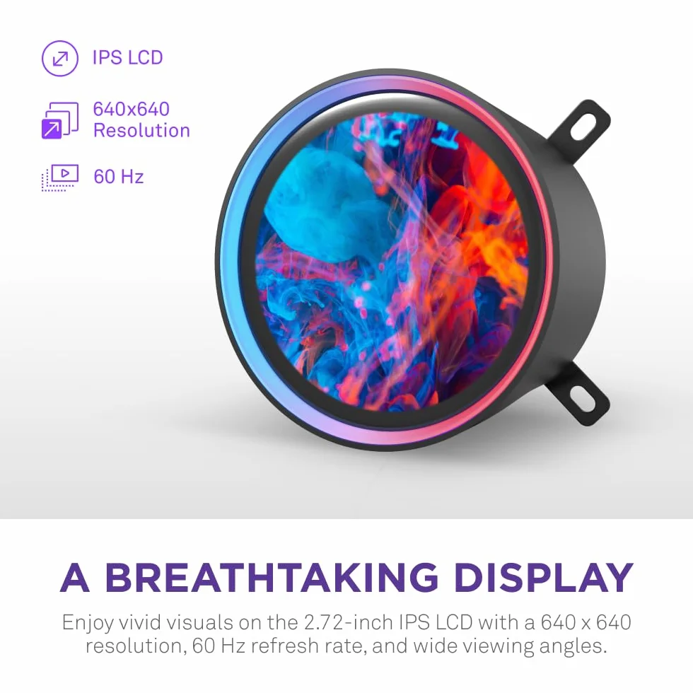 NZXT Kraken Elite 360 - AIO CPU Liquid Cooler - Chłodnica 360mm - 3 x Wentylatory F120P - Konfigurowalny 2.72” IPS LCD - NZXT Turbine Pump - Intel LGA 1700, 1200/115X, 1851 - AMD AM5, AM4 - Czarny
