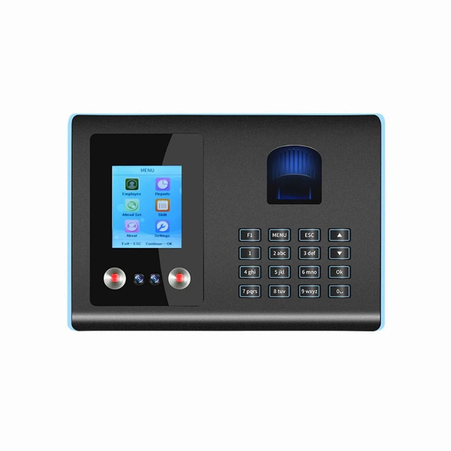 Rejestracja czasu pracy maszyn dla małych firm, Urządzenie do rozpoznawania twarzy Wyświetlacz LCD TFT Biometryczny system rejestracji odcisków palców Rejestrator czasu pracy pracowników