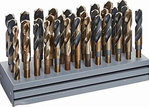Drill America KFD833SD-SET HSS KFD zestaw wierteł z redukcją chwytu, 1/2-1" x 64