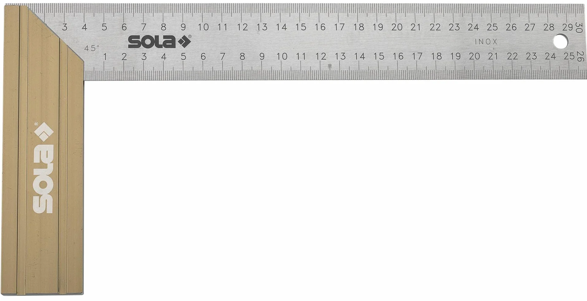 Sola SRB500 kątownik stolarski, szary/brązowy, 500 x 170 mm