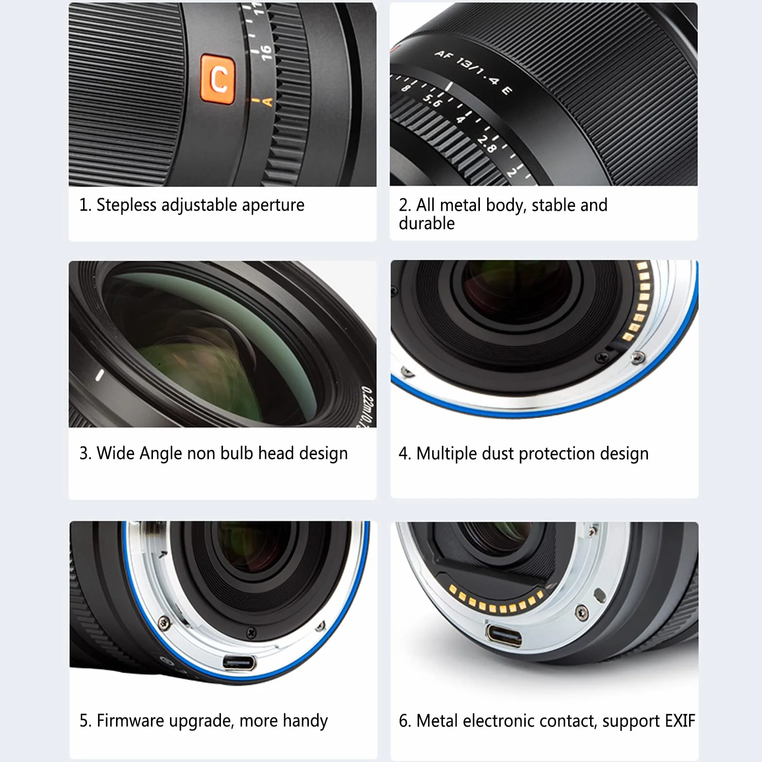 Obiektyw z Autofokusem, AF 13mm F1.4 Autofokus Szerokokątny Obiektyw o Stałej Ostrości do E Mocowanie ZV E10 A600 A6600 A6100 A6000 A7