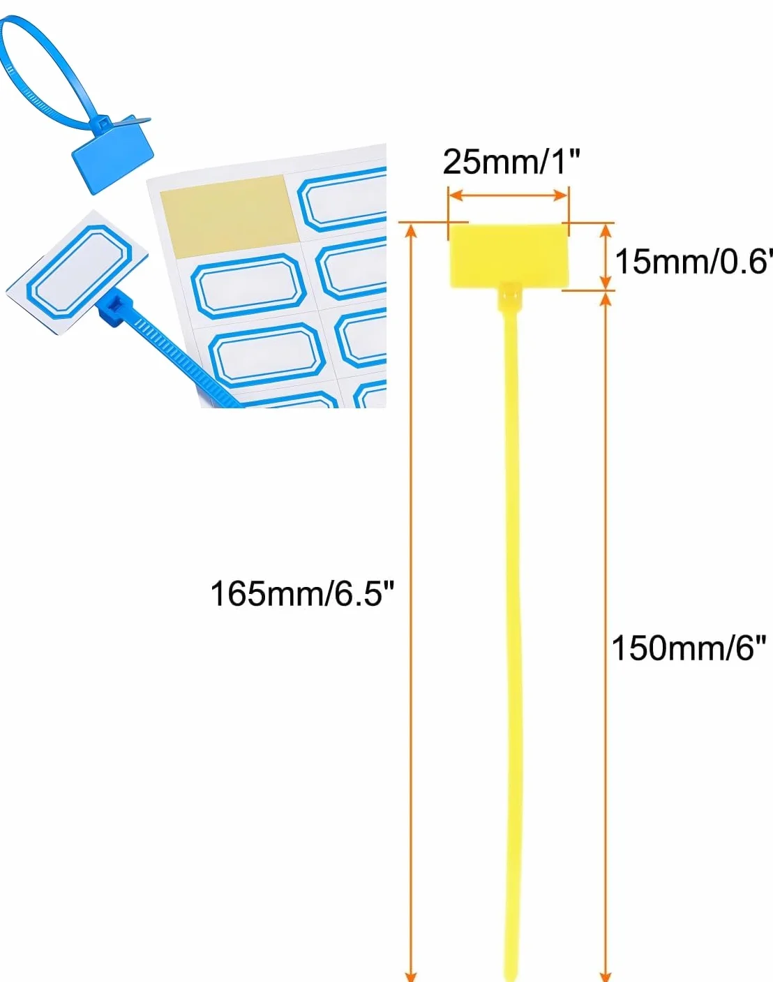 250 sztuk kolorowych opasek kablowych, opaski kablowe elektryk, nylonowe kable kablowe, opaski kablowe do zarządzania kablami ogrodniczymi 3 × 150 mm