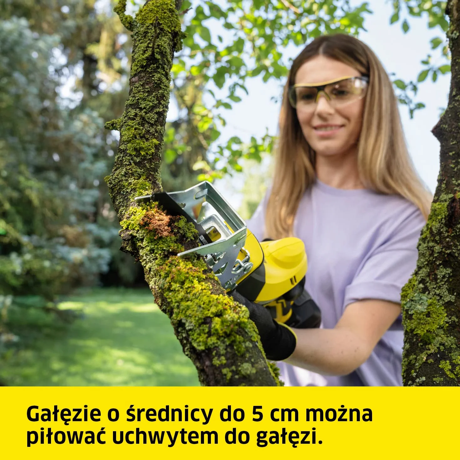 Kärcher Pilarka akumulatorowa 18 V PGS 4-18, do gałęzi 8 cm, odłączany uchwyt, 120 cięć na ładowaniu