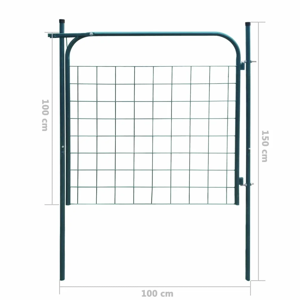 vidaXL Brama ogrodowa 100x100 cm Zielona