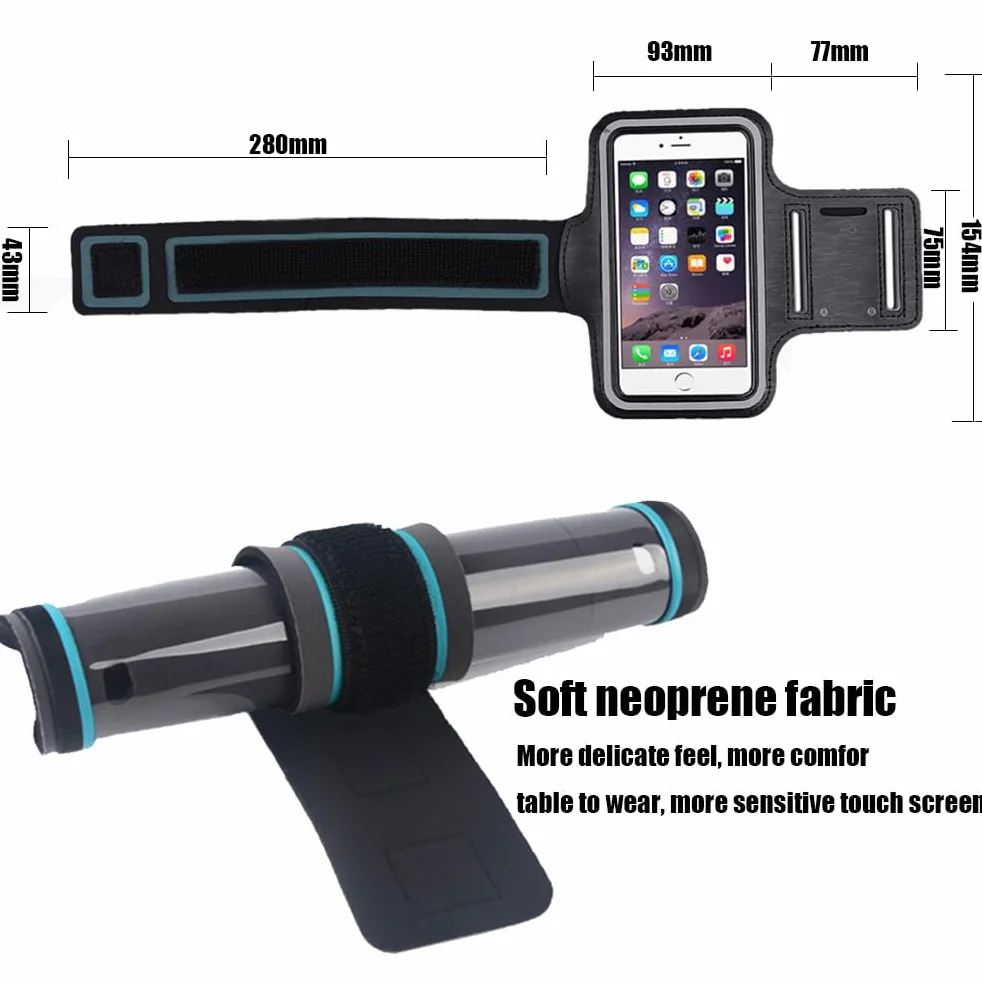 Pokrowiec do biegania na telefon iPhone 15/14/13/12/11 Pro/X/8 Galaxy S24/S23/S22 FE Running Armband 4,7 cala