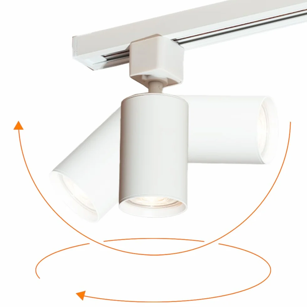 Focus III – 1-fazowe oświetlenie szyny GU10-100 cm, kształt litery I, z 3 punktami, system szyn w kolorze białym, łatwa instalacja, wydajne oświetlenie LED, nadaje się do czystego i atmosferycznego