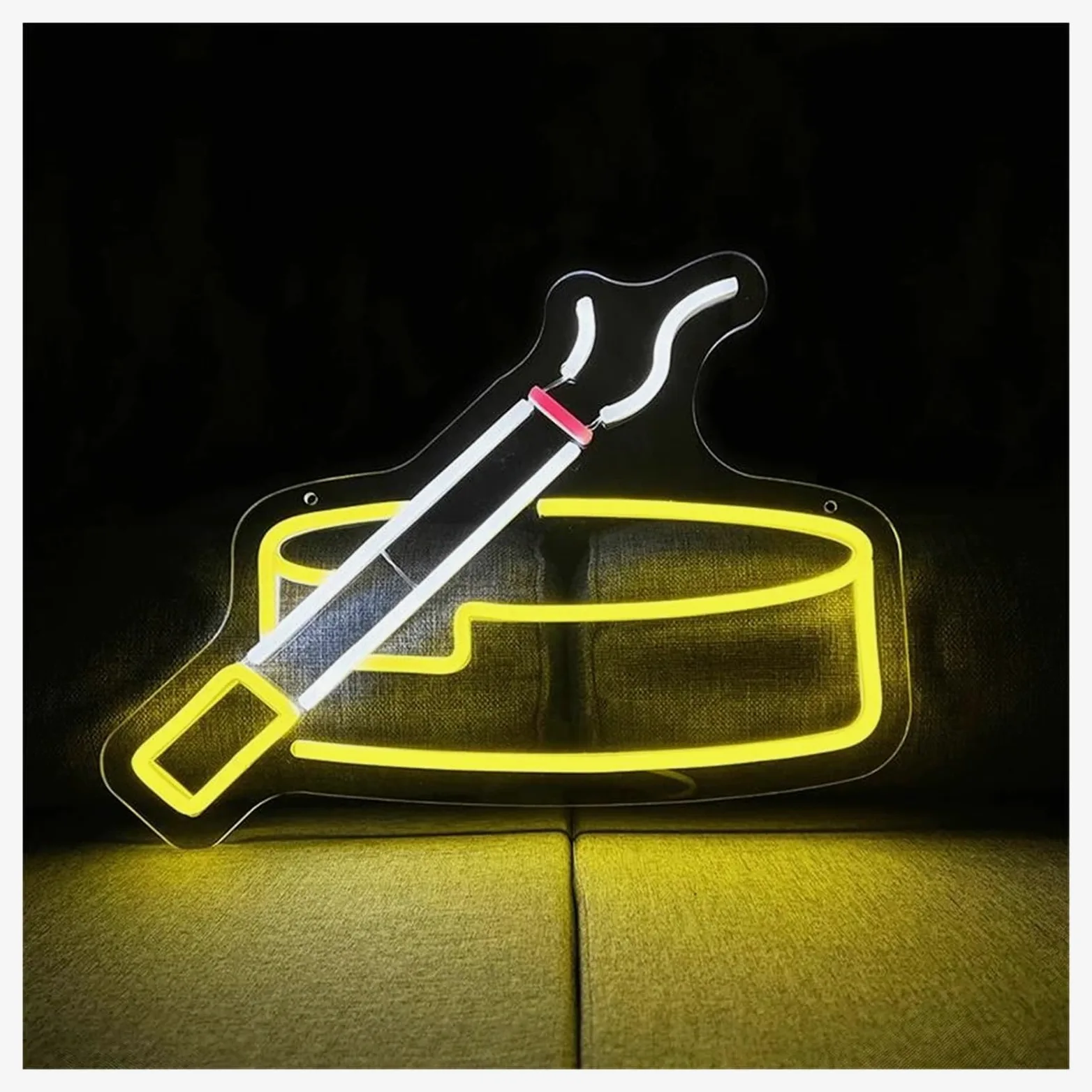 Wiszące neony artystyczne Papieros I Popielniczka Neon Na Dekoracje Ścienne Możliwość Przyciemniania Światła LED Do Pokoju Party Bar Club Sypialnia Lampa Do Strefy 40cm×30cm