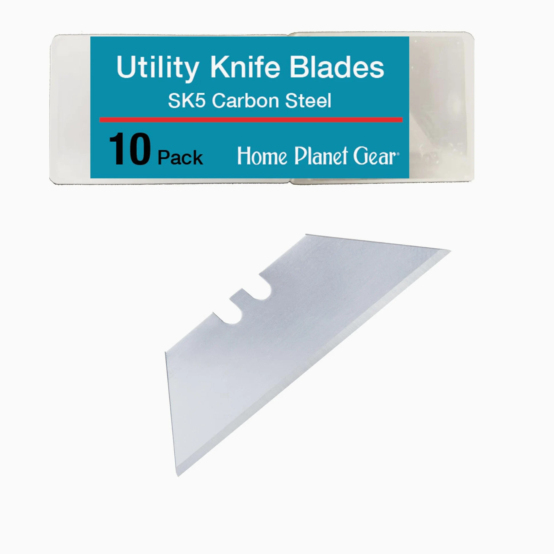 Universalmesser-Klingen, 10 Stück, für Boxschneider, Nachfüllklingen, aus SK5-Hartstahl, in praktischer Aufbewahrungsbox – Standard 61 mm x 19 mm, passend für die meisten Schneider und Messer