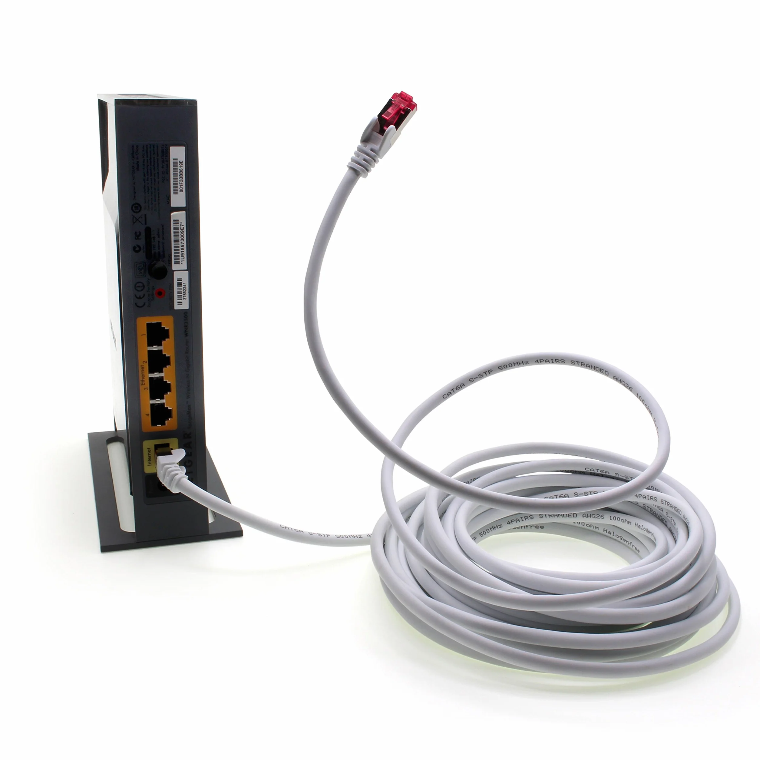 0,25 m - CAT6a - Kabel sieciowy 7 kolorów - 7 sztuk CAT 6a S-FTP podwójnie ekranowany PIMF 500 MHz bezhalogenowy kabel krosowy kompatybilny z CAT5 CAT6 CAT7 CAT8 10GBASE-T - 10000 Mb/s do przełącznika, routera, modemu, punktu dostępu, paneli krosowniczych