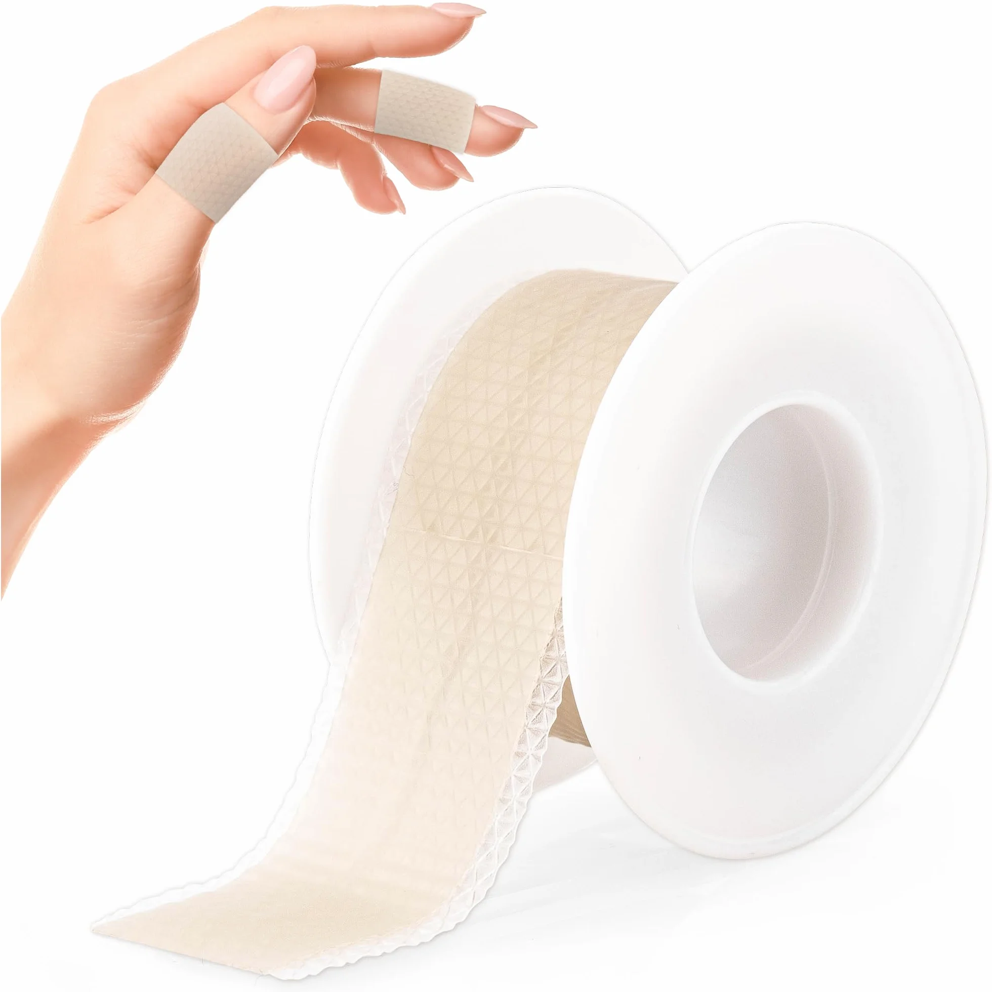HALUTO plaster na pęcherze w rolce - perforowany plaster silikonowy - plaster hydrokoloidowy na palce, stopę i dłoń - plaster na piętę - na otarcia, odciski, bolące miejsca