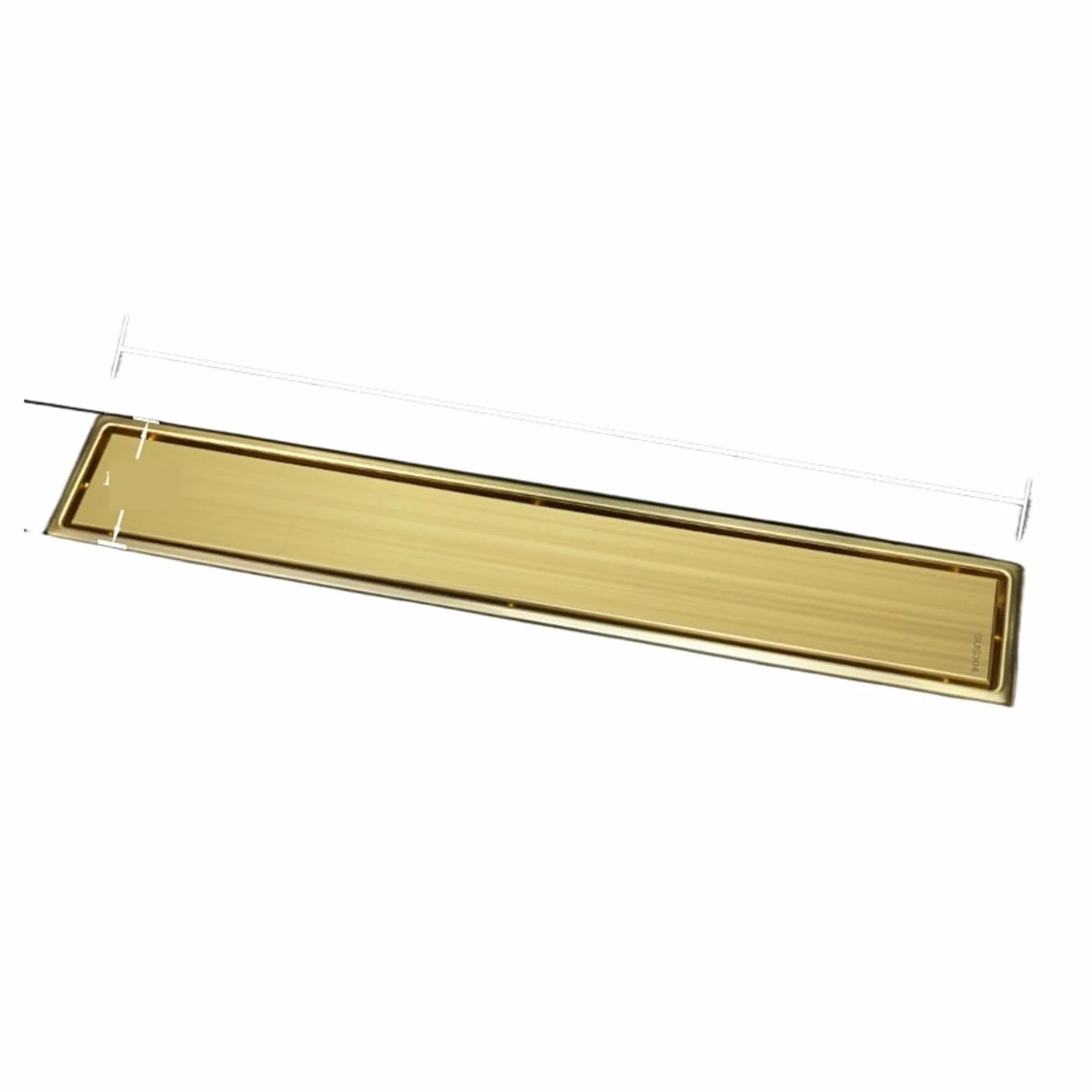 Odpływ podłogowy ze stali nierdzewnej z wkładem, ruszt odpływowy liniowy(Gold,60cm)