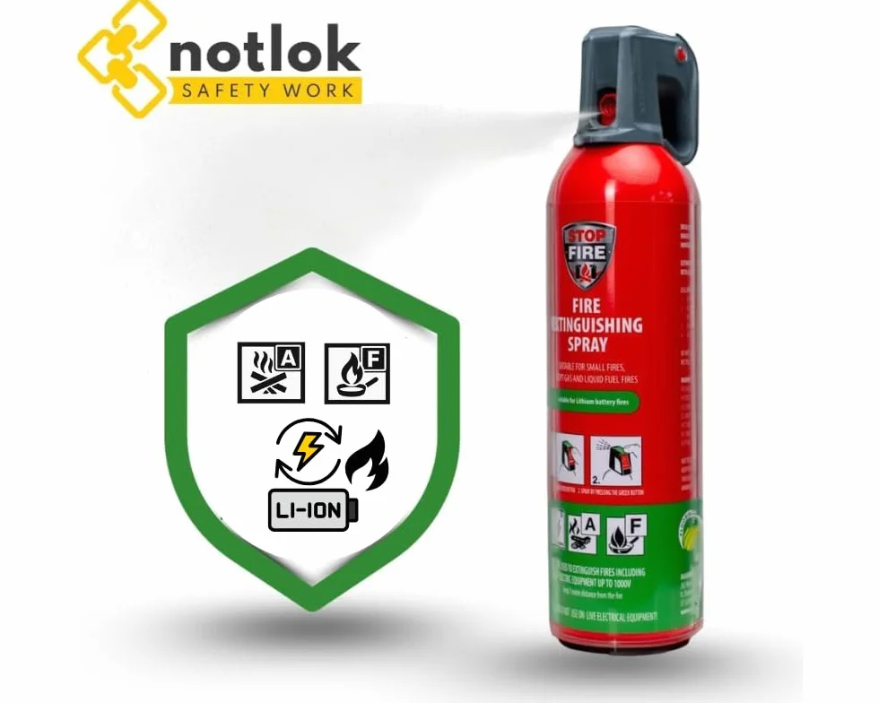 750g Gaśnica do pożarów elektrycznych | Spray gaśniczy A F + Baterie litowe i akumulatory samochodowe | Gaśnica do pożarów tłuszczu, gaśnica domowa, do samochodu, biura