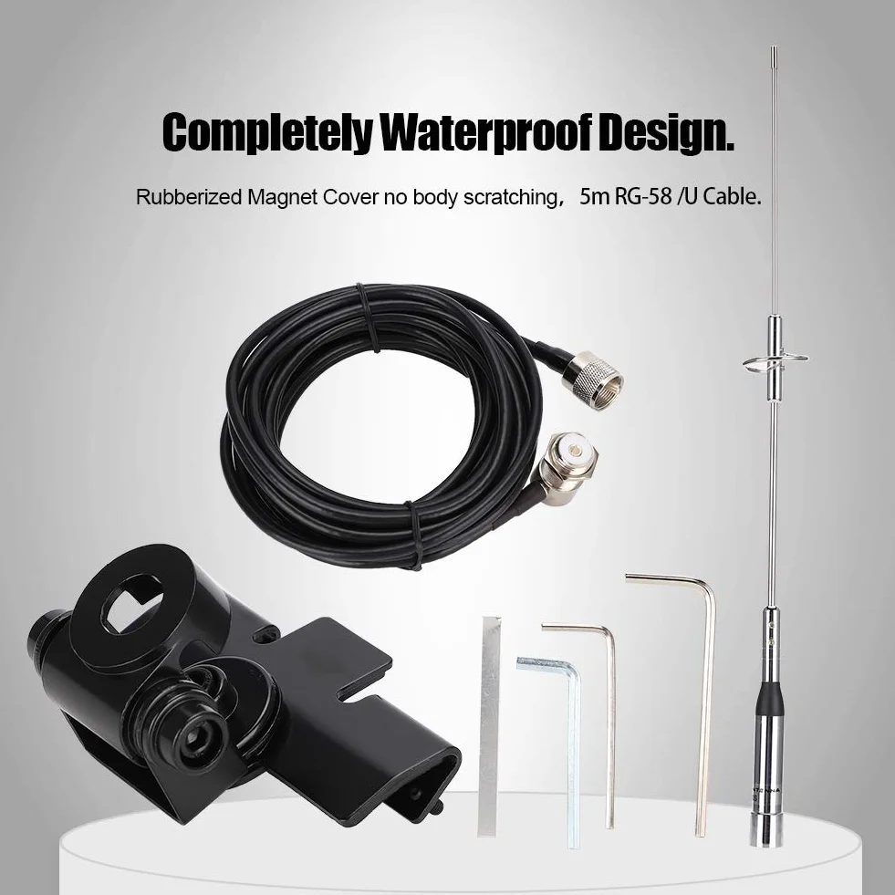 Antena samochodowa VHF/UHF NL-770S 144/430MHz 2.15/3.0dBi wodoodporna magnetyczna 5m
