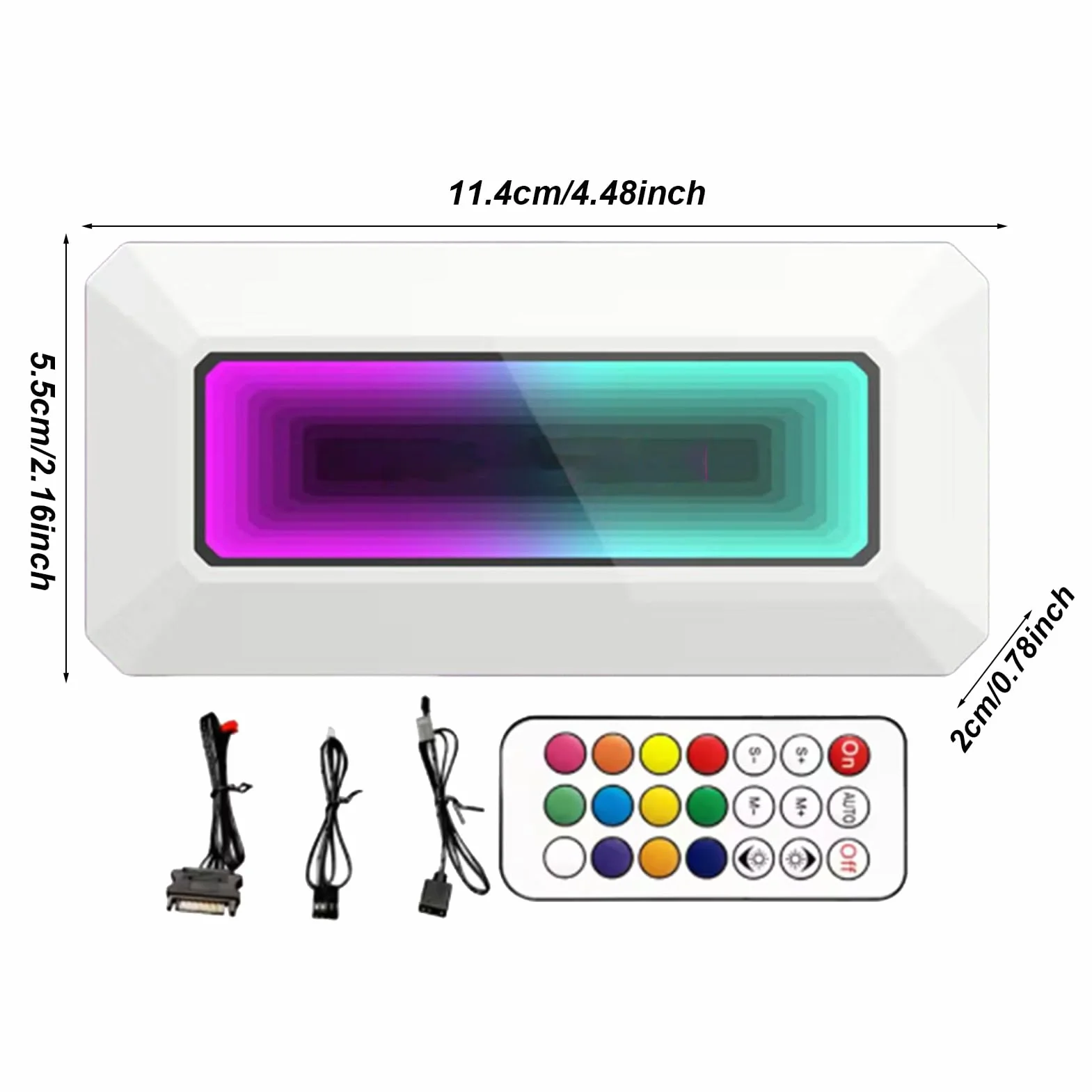 ARGB Controller Hub, 8-Port Motherboard Fan Controller 11.4x5.5x2cm, PWM Smart Temperature Control, Prism Algorithm RGB Splitter for PC Cooling and Customization