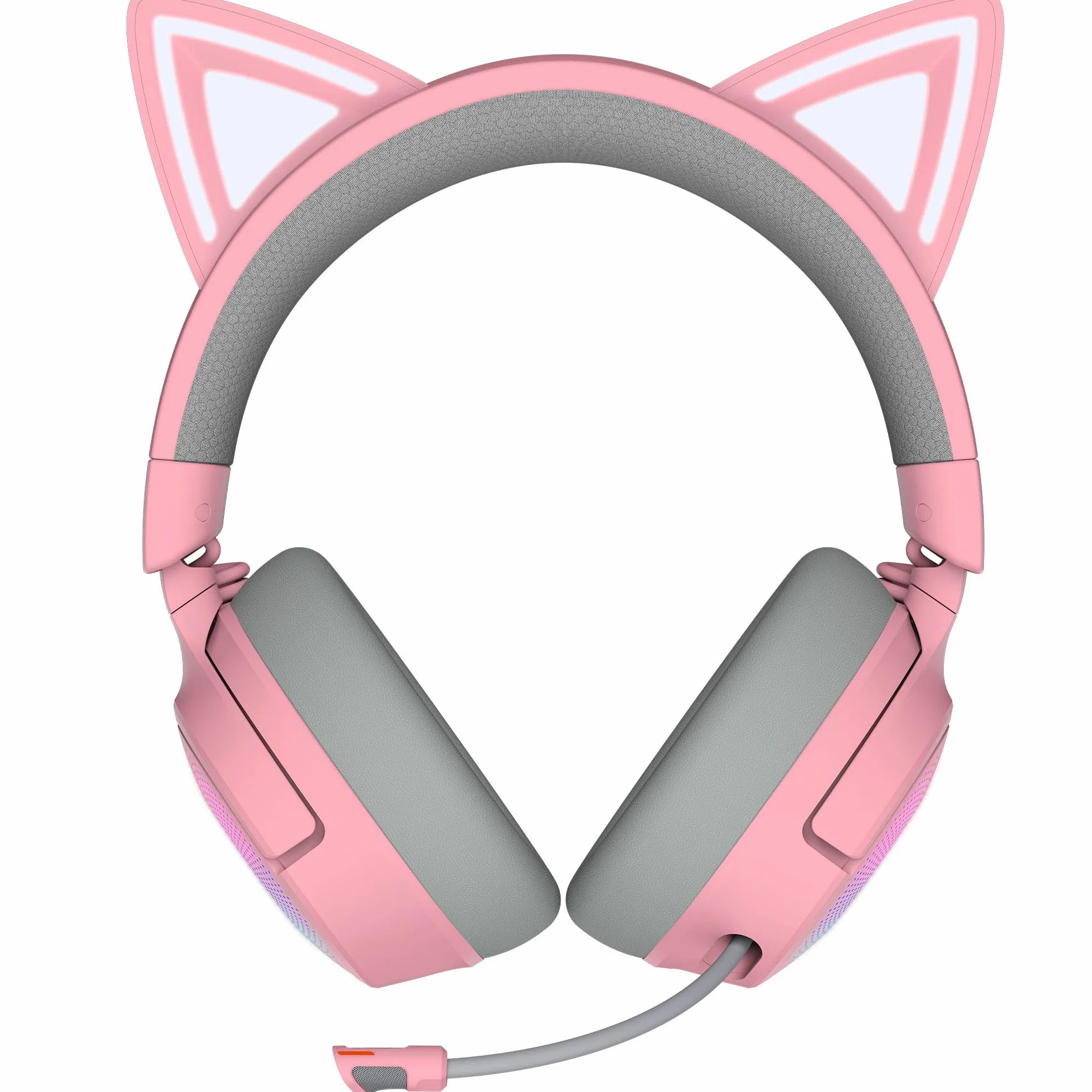 Razer Kraken Kitty V3 Pro bezprzewodowy zestaw słuchawkowy RGB do gier Triforce 40 mm Hyperspeed Bluetooth Quartz
