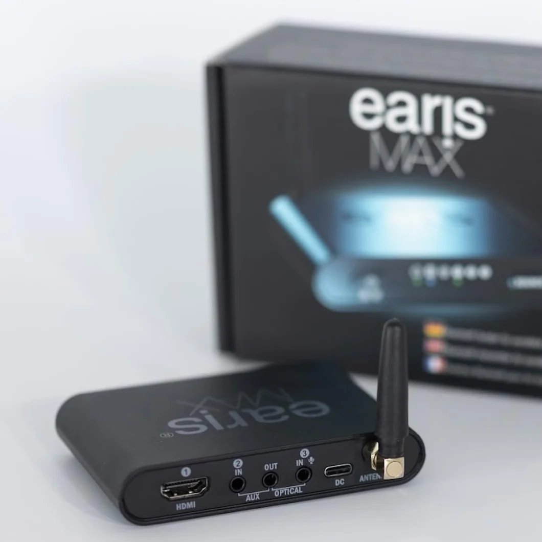 Humantechnik earisMAX Bluetooth 5.3 Auracast nadajnik LE-Audio LC3 Hires LDAC