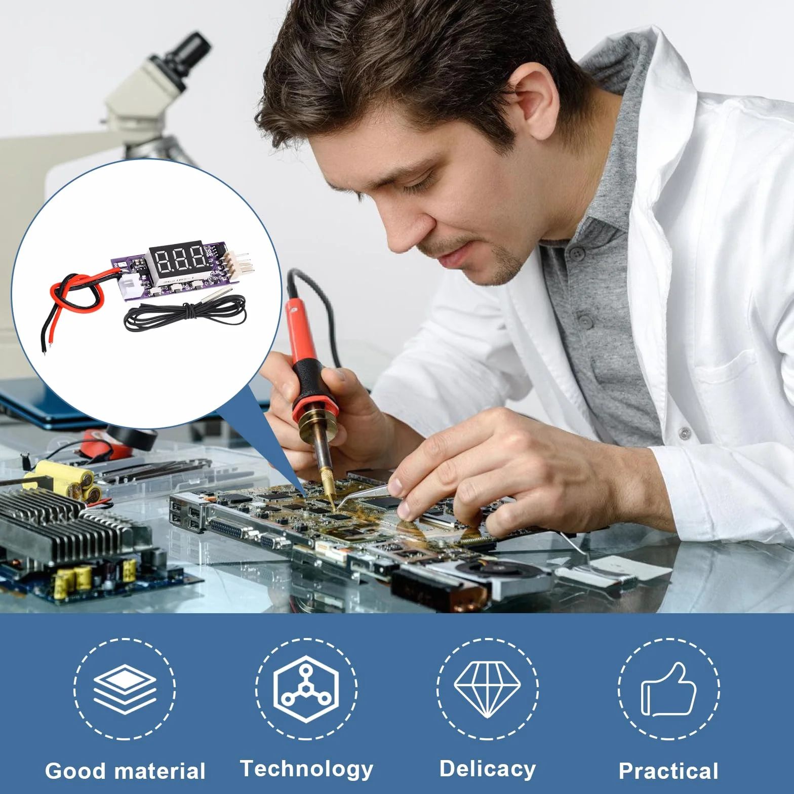 Moduły sterowania prędkością wentylatora PWM 2 sztuki, DC 12V 3A, kontroler PWM, automatyczny regulator temperatury, czujnik NTC