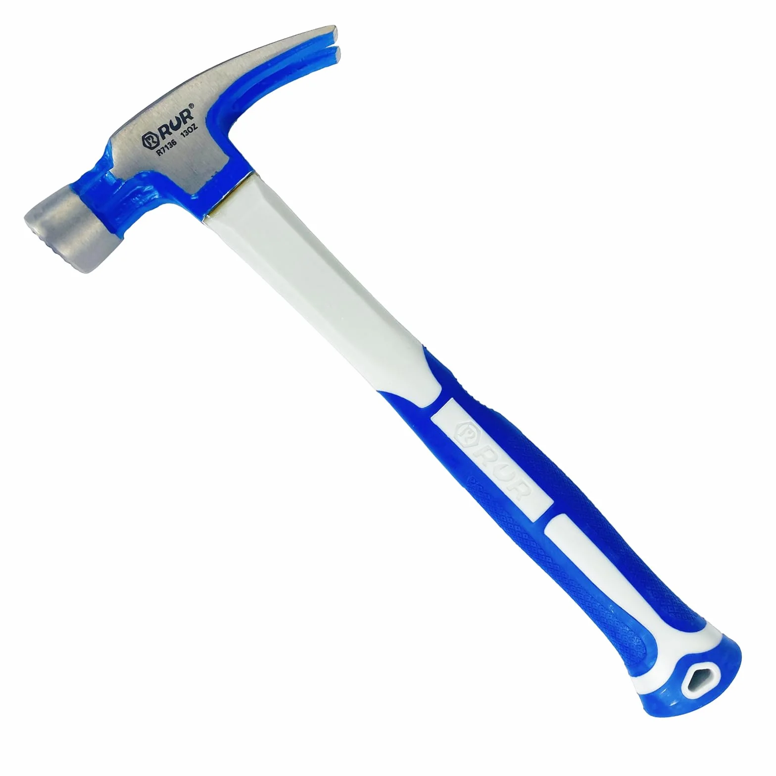 Młotek 500g z ergonomiczną i antypoślizgową rękojeścią, tłumienie drgań, wytrzymały do ​​profesjonalnego użytku jako młotek murarski lub w zestawie