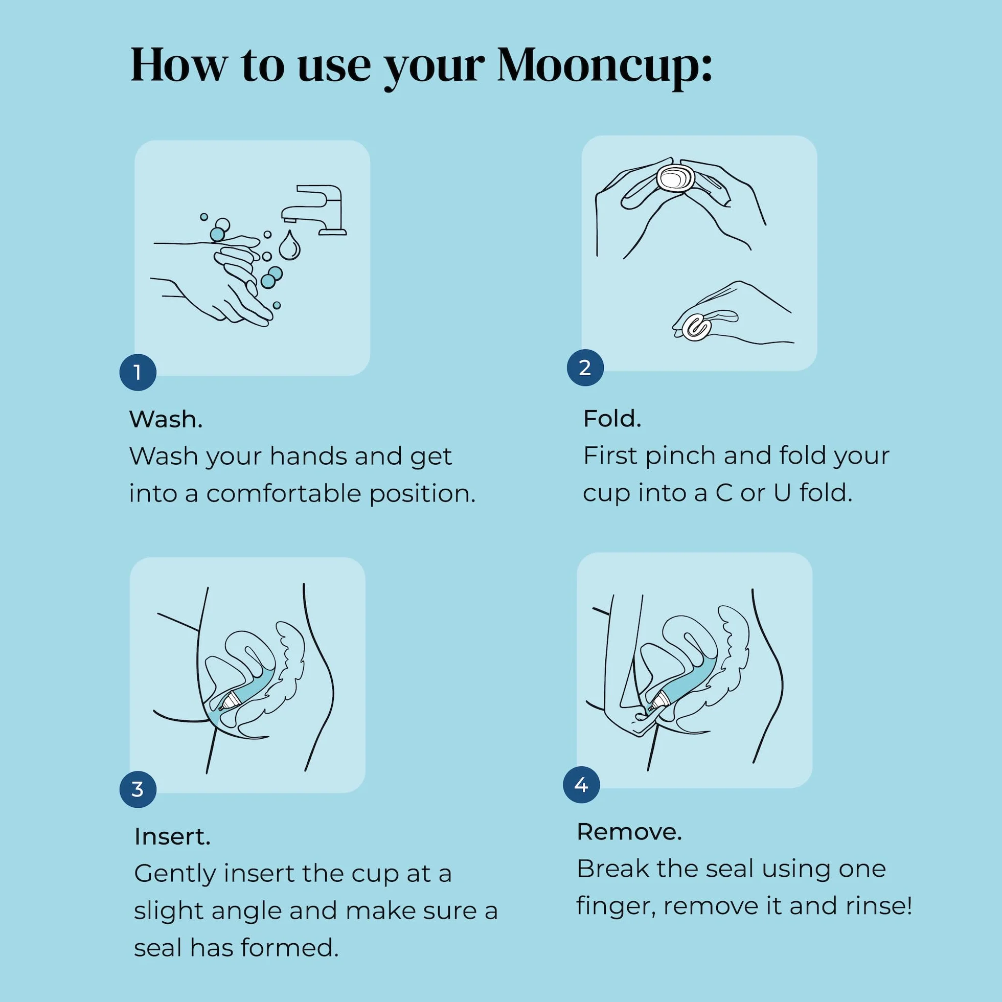 Mooncup Oryginalny silikonowy kubeczek menstruacyjny, wielokrotnego użytku, ultramiękki i łatwy w użyciu, idealny na obfite krwawienia, rozmiar A, wiek 30+ lub porodzie naturalnym (opakowanie 1 szt.)