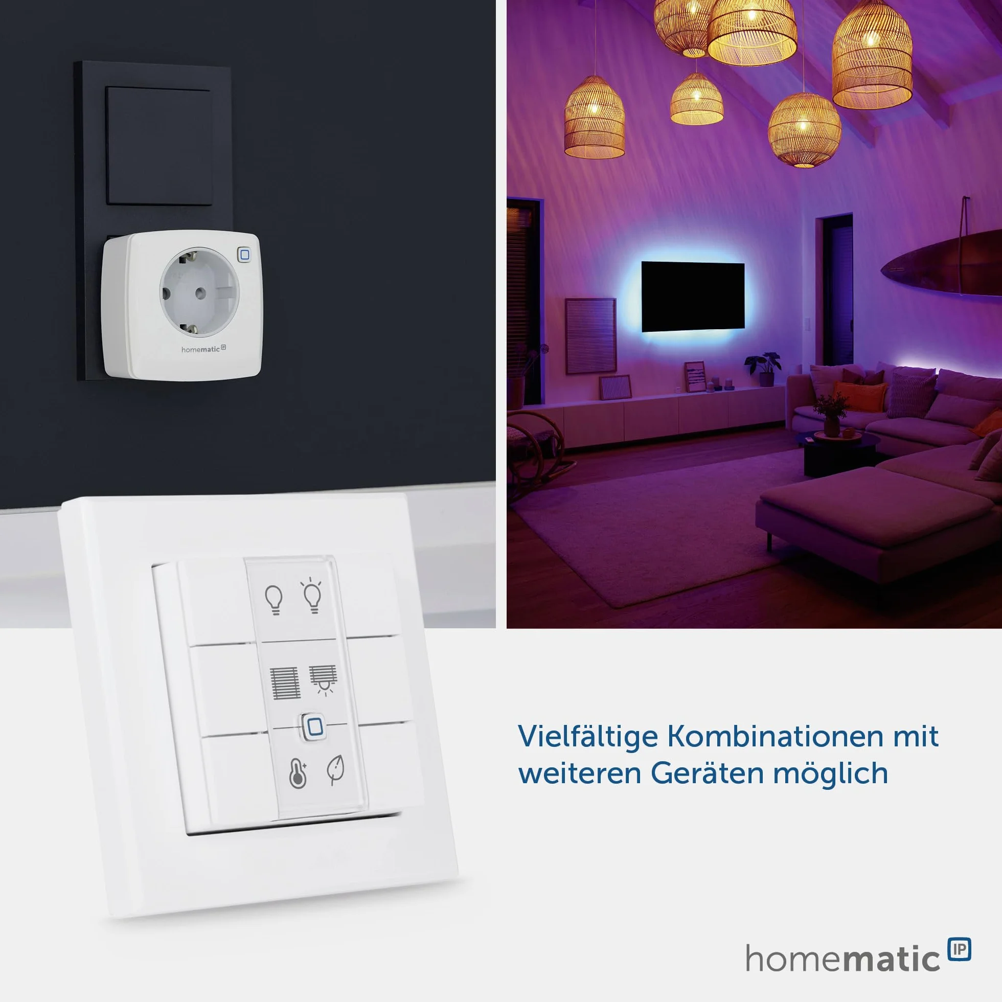 Przełącznik ścienny Homematic IP - 6-krotny, 142308A0B