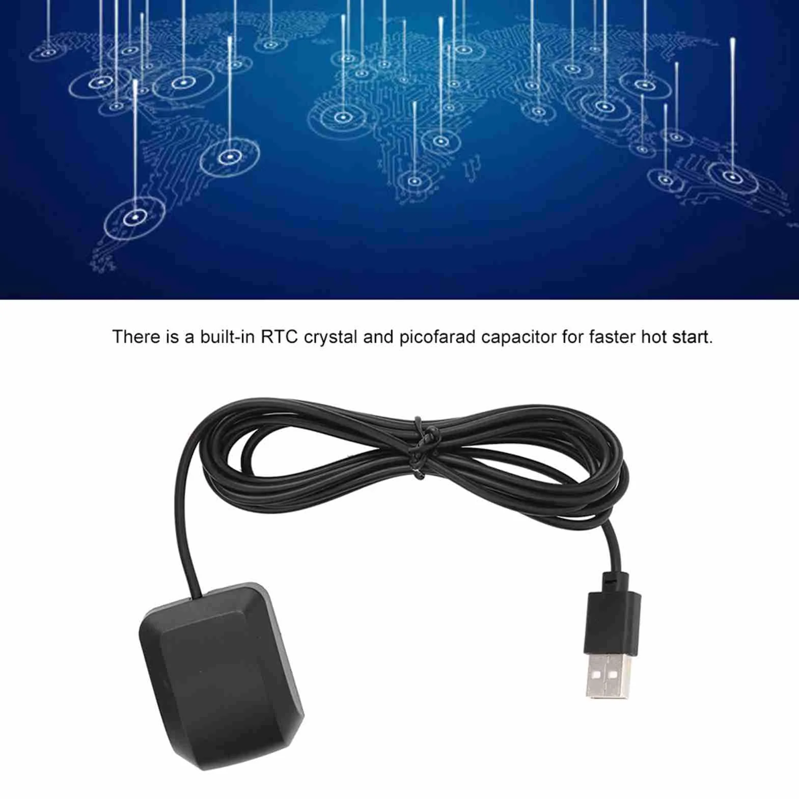 Moduł Nawigacji GPS z Interfejsem USB, Odbiornik GPS VK-162 do Notebooka, Kompatybilny z Earth, DC 3.3-5V, Moduł GPS do Precyzyjnej Lokalizacji i Nawigacji