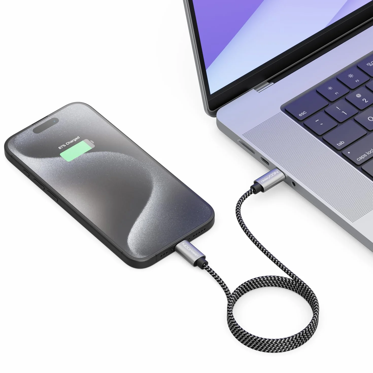 deleyCON 0,5m USB C Kabel PD3.0 60W Szybkie Ładowanie 50cm USB-C na USB-C Kabel Ładowania do iPhone 17 16 15 Pro Max Air Galaxy S26 S25 S24 S23 Pixel iPad Pro MacBook Air Tablet Switch PS5