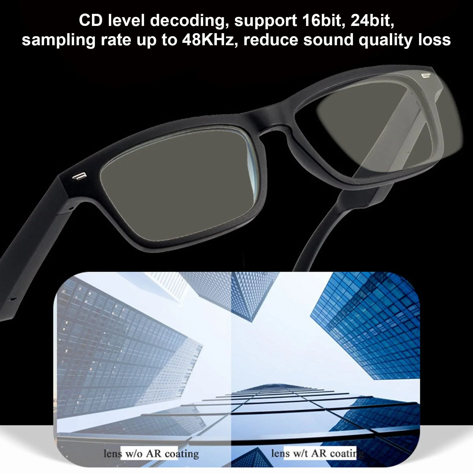 Okulary Przeciwsłoneczne Audio Bluetooth Open Ear Bezprzewodowe