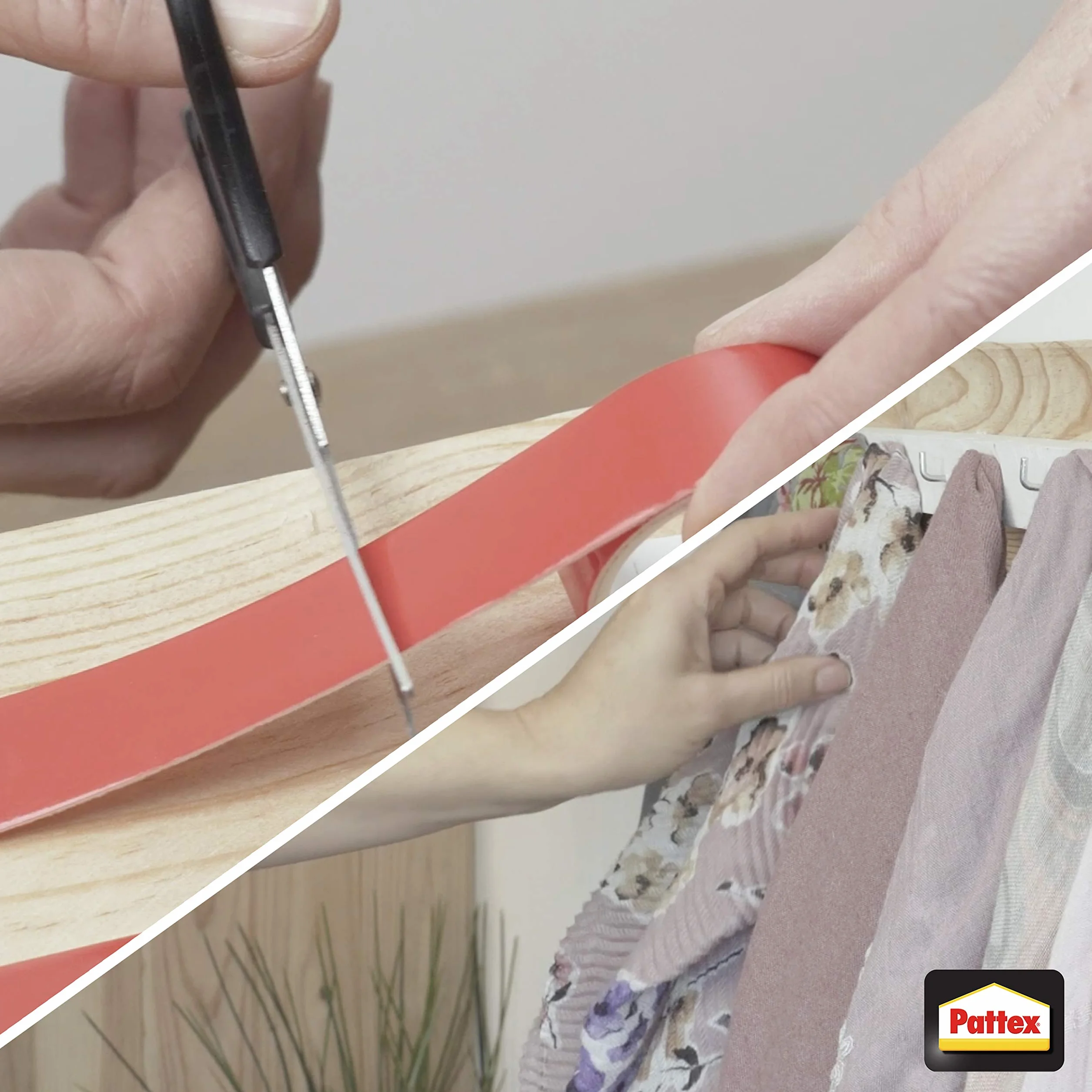 Pattex FIX 120 kg, Supermocna taśma dwustronna montażowa, elastyczna i wytrzymała taśma naprawcza, taśma klejąca dwustronna umożliwiająca montaż bez narzędzi, rolka 1,5mx19mm