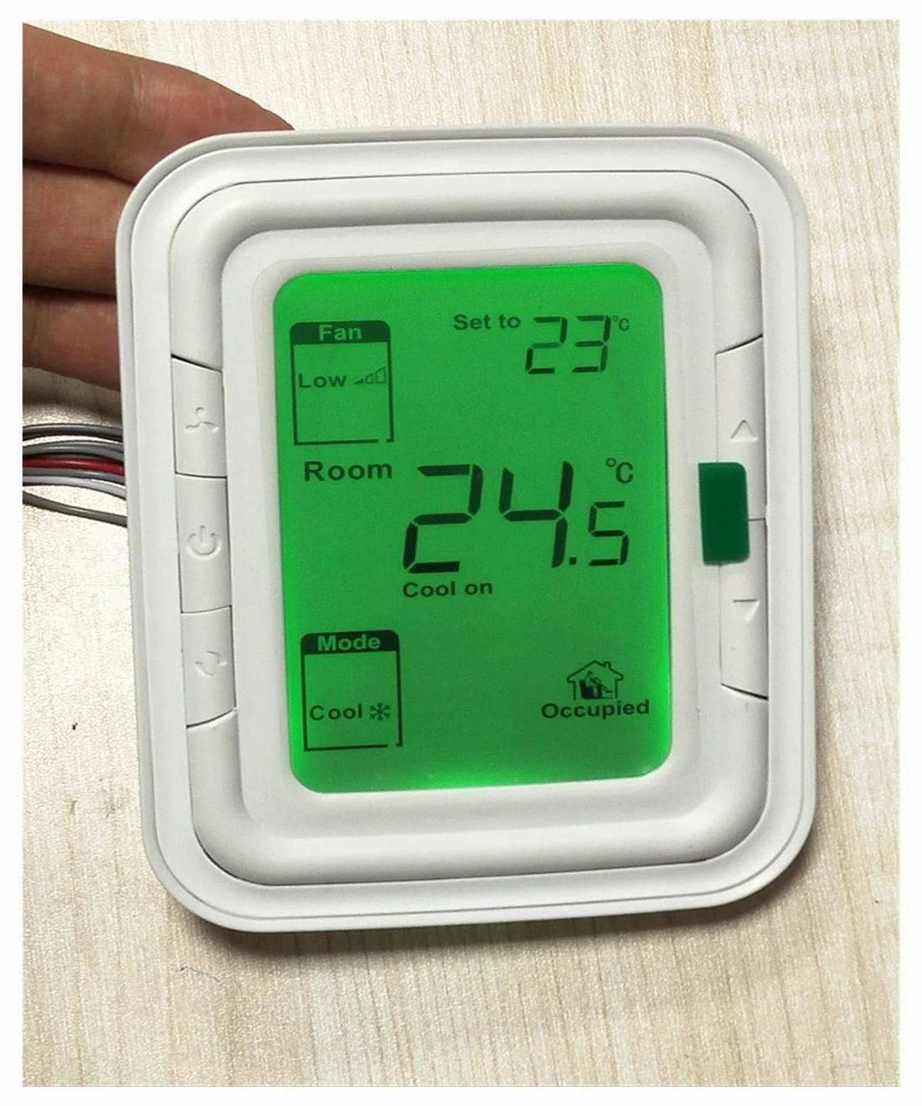 Smart Thermostat, Cyfrowy termostat klimatyzatora, termostat pokojowy elektroniczny przełącznik modułu kontroli temperatury, T6861V2WG T6861V1WG,for Home(Green)