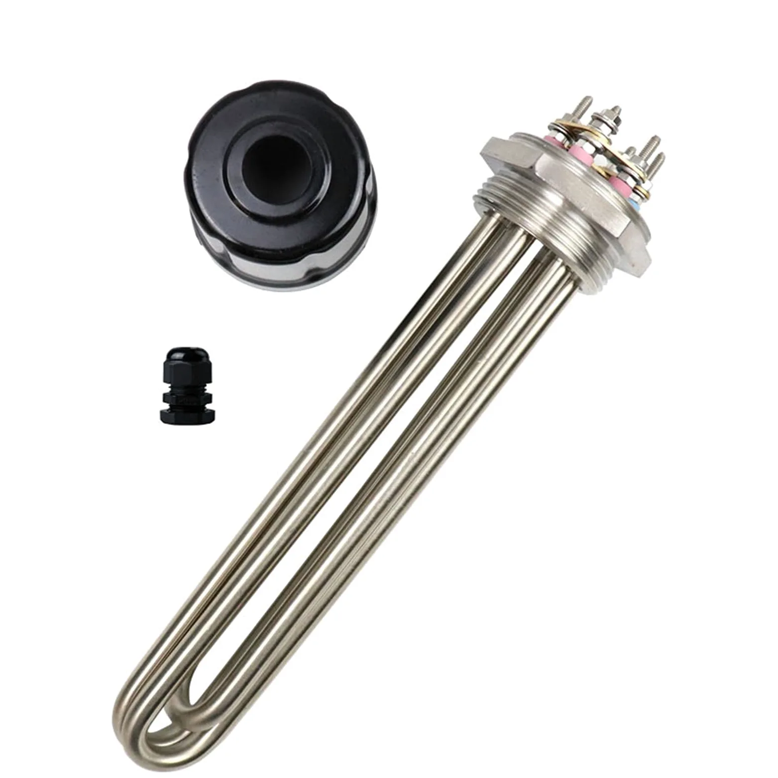 Element grzejny do podgrzewacza wody Części do podgrzewacza wody 220 V/380 V DN40 1,5" BSP Grzałka zanurzeniowa Natychmiastowy elektryczny element grzewczy Podgrzewacz zbiornika na wodę(220v,6KW 290mm