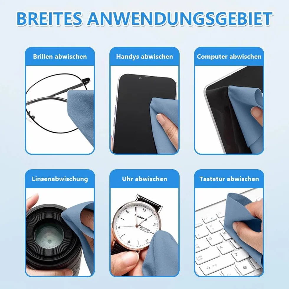 ściereczki czyszczące z mikrofibry, 8 grubych ściereczek do czyszczenia soczewek okularowych, ściereczki do ekranu telefonu z zamszu na okulary, telefony i tablety, kamery (wielobarwne)