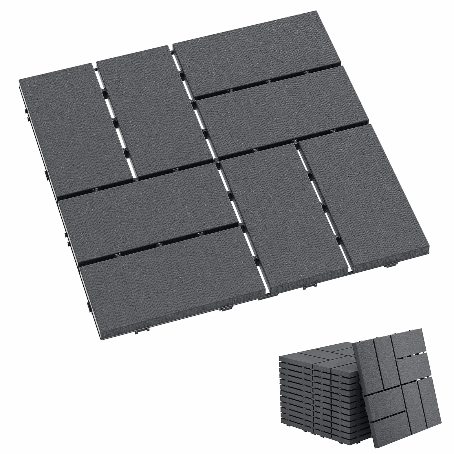 YRHome 5 m² – 55 płytek o wyglądzie drewna, płytki balkonowe, na klik, 30 x 30 cm, płytki tarasowe, odporne na działanie warunków atmosferycznych, antypoślizgowe płytki podłogowe, na taras, balkon